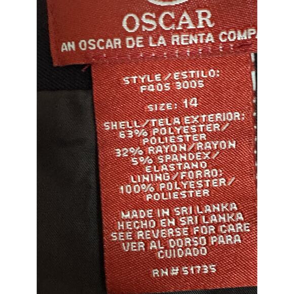 Oscar De La Renta Women’s Skirt Burgundy Maroon Size 14 NWT - Picture 4 of 16